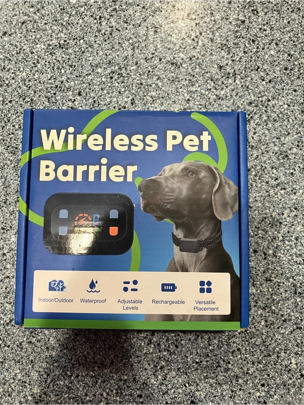 Wireless Pet Barrier - Outdoor, Indoor , Waterproof Collar for Dogs. Green, NEW